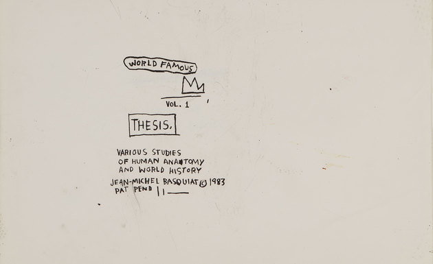 Basquiat untitled world famous vol. 1. thesis 1983 630 xxx q85
